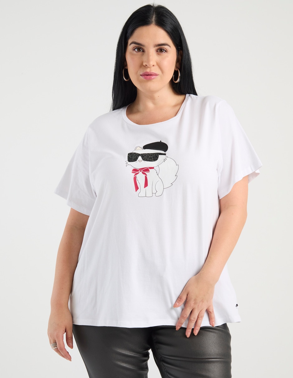 Playera manga corta cuello redondo mujer Playera manga corta cuello redondo mujer