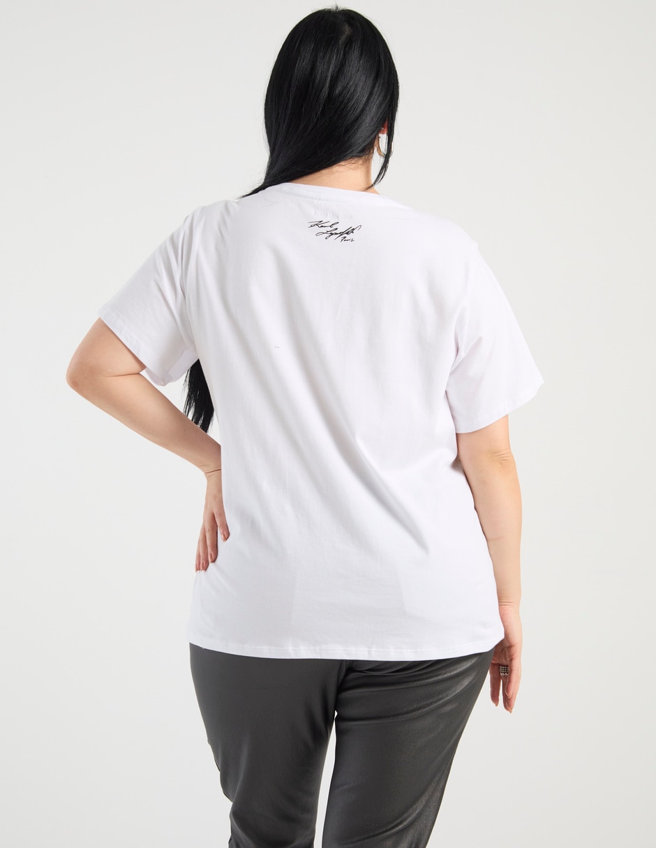 Playera manga corta cuello redondo mujer 4