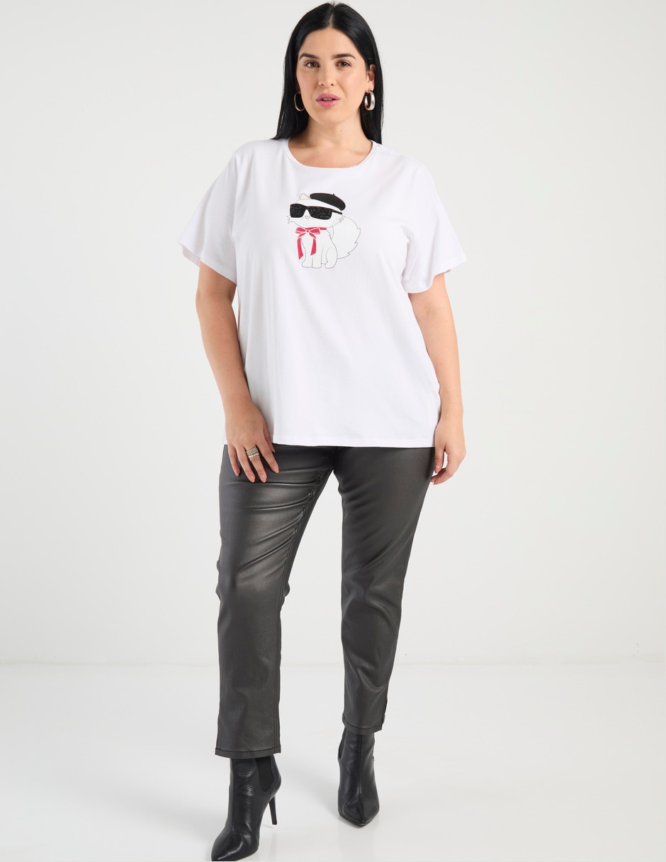 Playera manga corta cuello redondo mujer 3