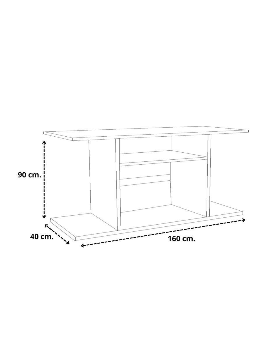 Mueble de TV armable de melamina 6