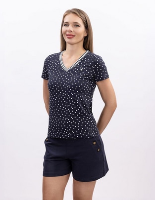 Playera manga corta cuello v para mujer Playera manga corta cuello v para mujer