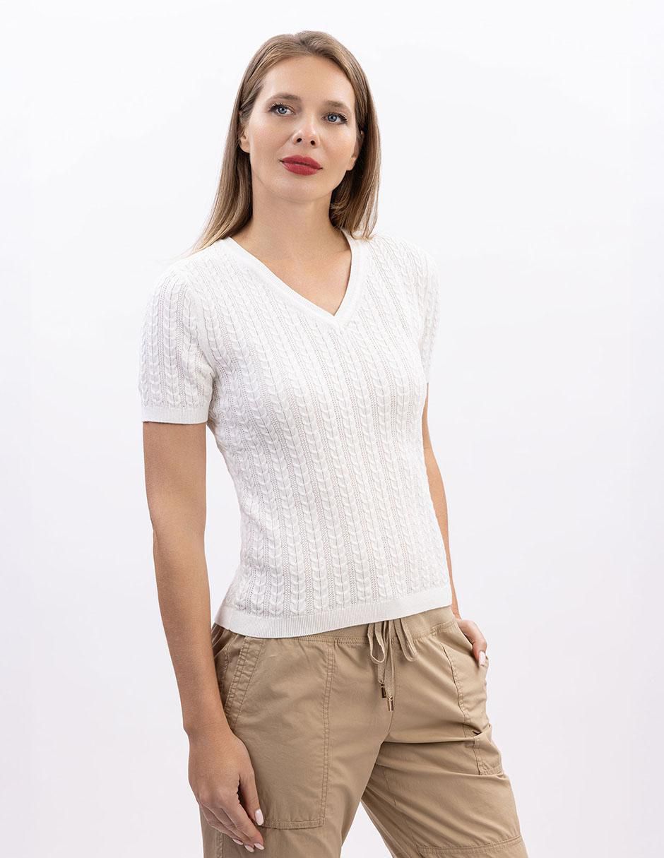 Blusa Nautica manga corta para mujer