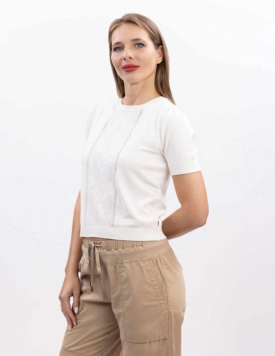 Blusa Nautica manga corta para mujer