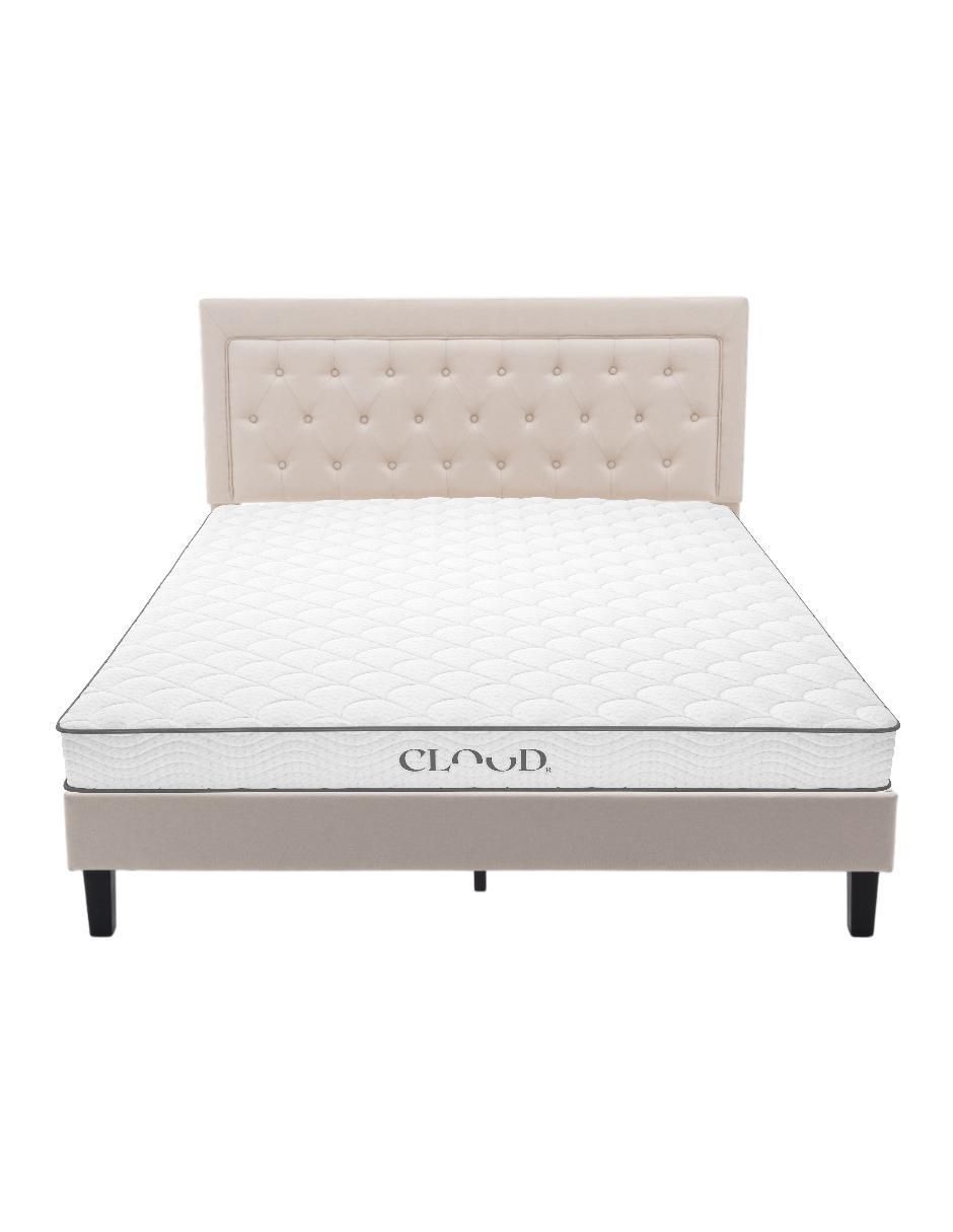 Cama colchón eco y cama linen de madera 2