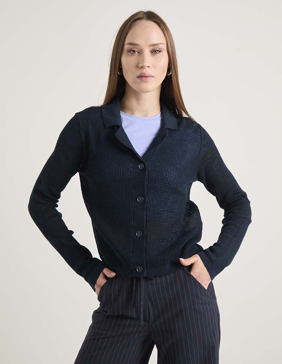 Suéter Vero Moda cuello camisero para mujer