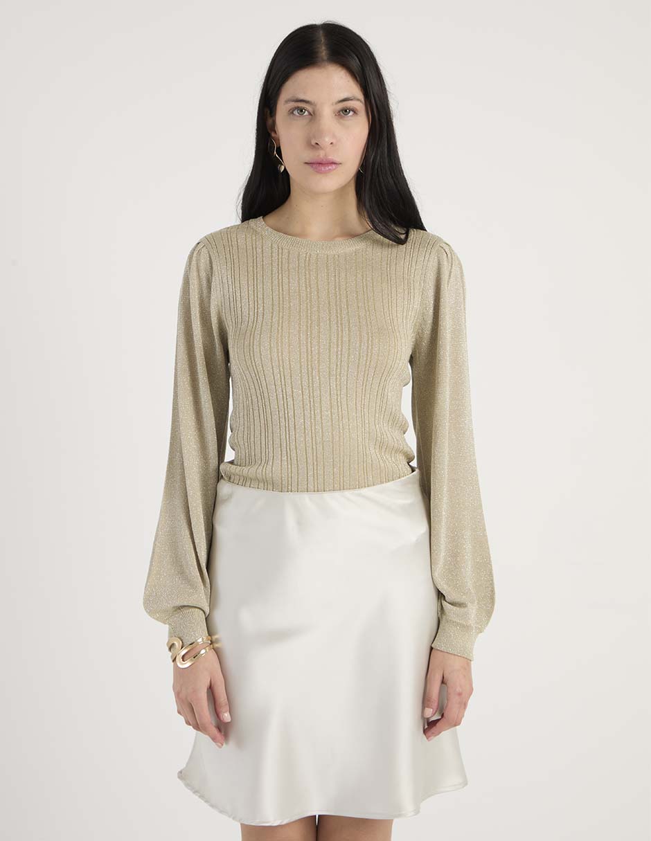 Suéter cuello redondo para mujer 1