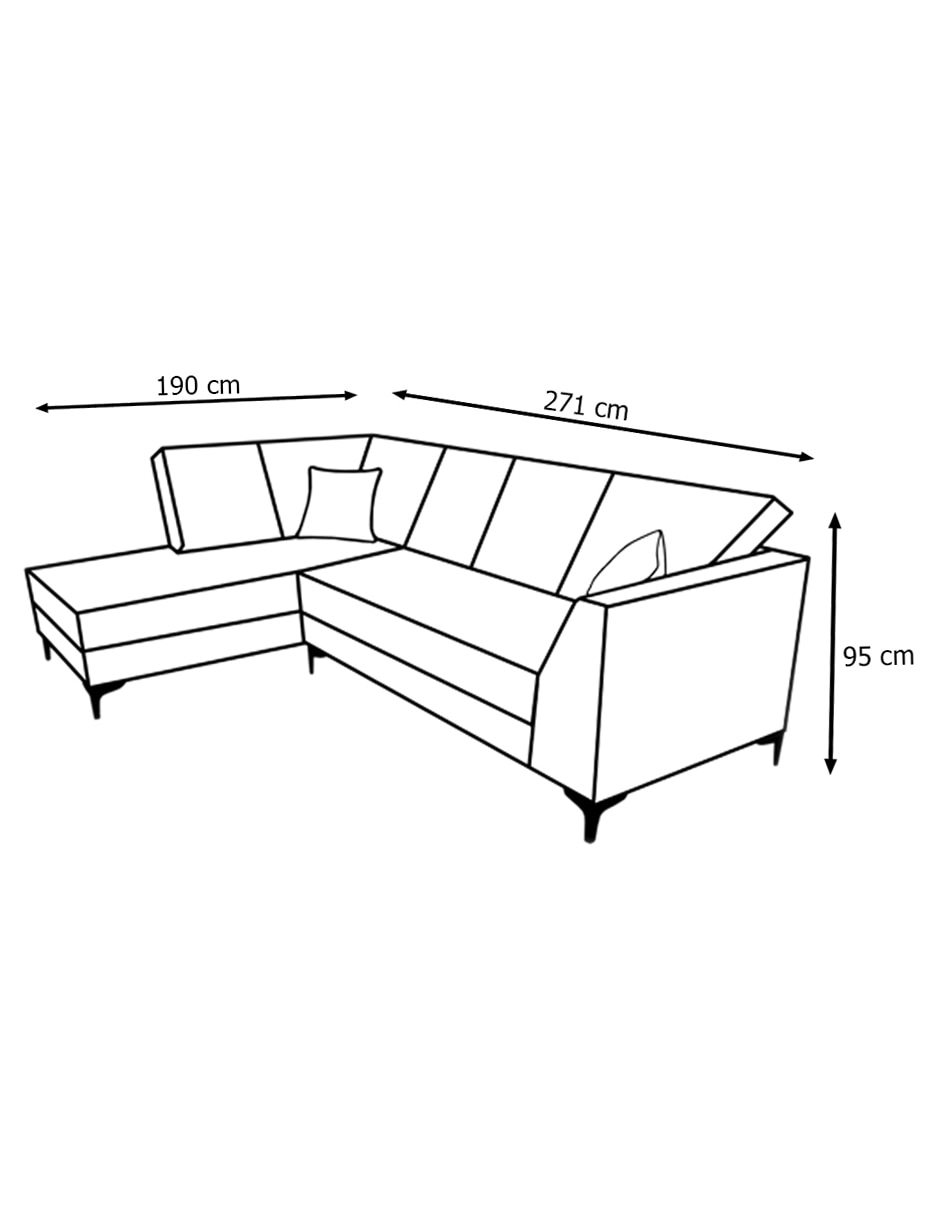 Sala modular izquierda de lino 4