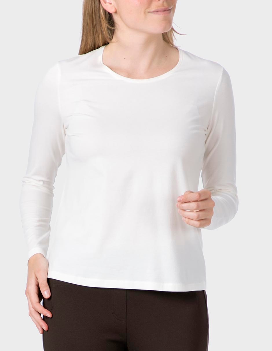 Playera manga larga Punt Roma cuello redondo para mujer Playera manga larga Punt Roma cuello redondo para mujer