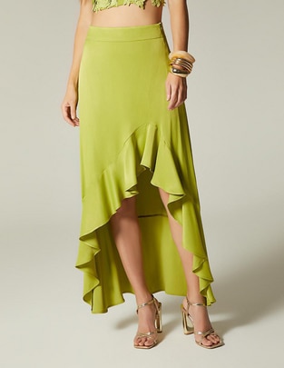Falda larga Glam Night cintura alta