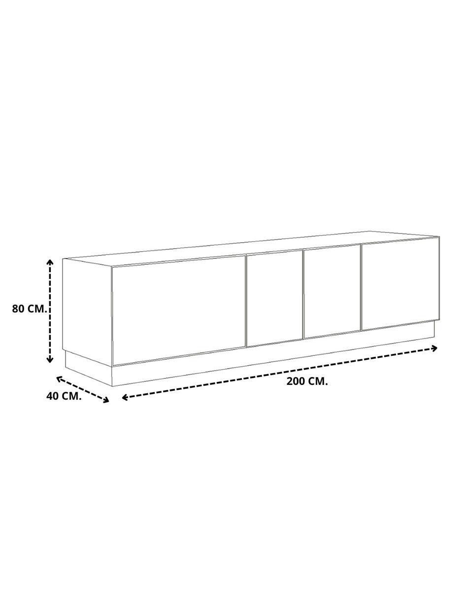 Mueble de TV armable de melamina 7
