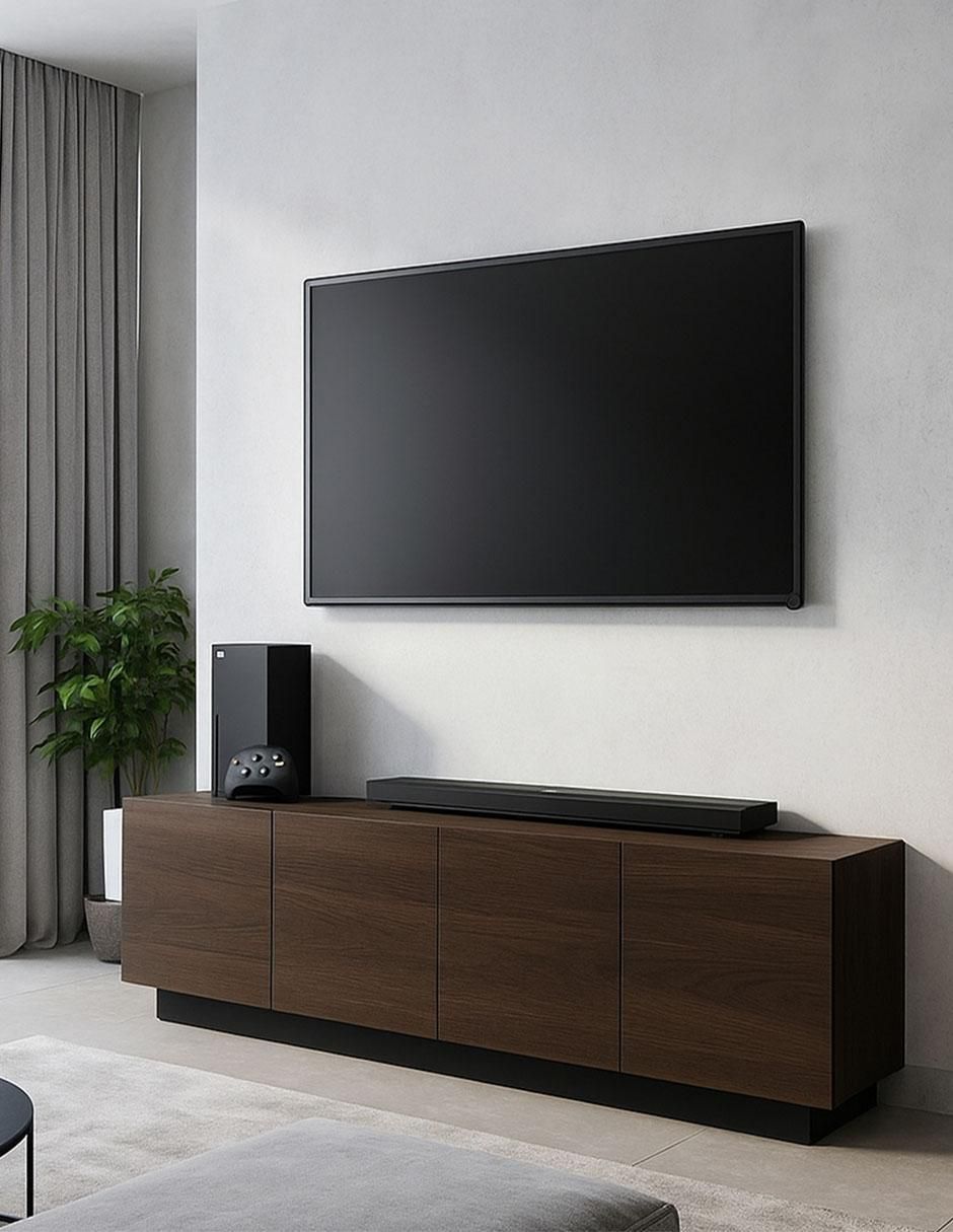 Mueble de TV armable de melamina 6