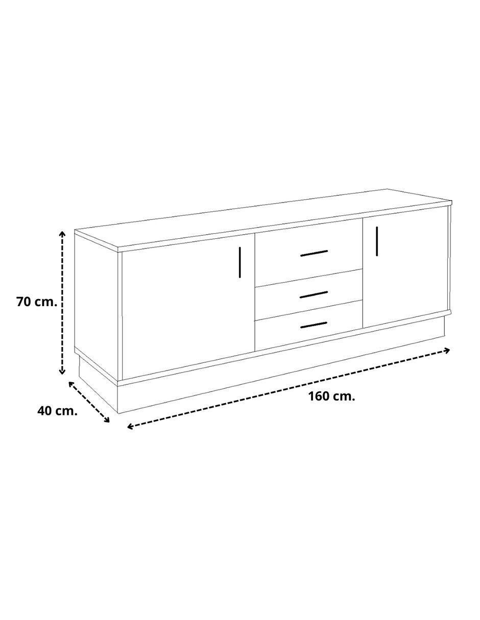 Mueble de TV armable de melamina 7