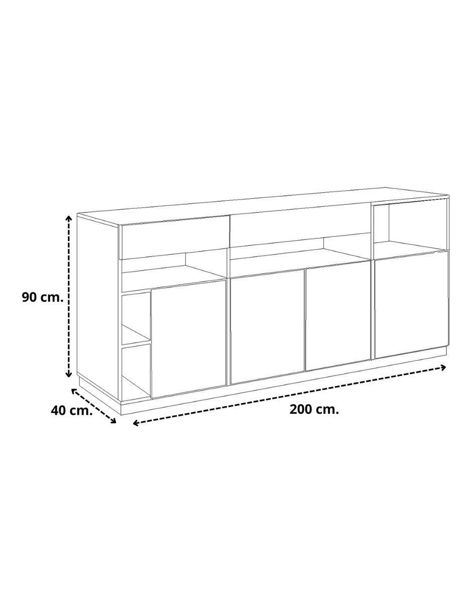 Mueble de TV armable de melamina 6