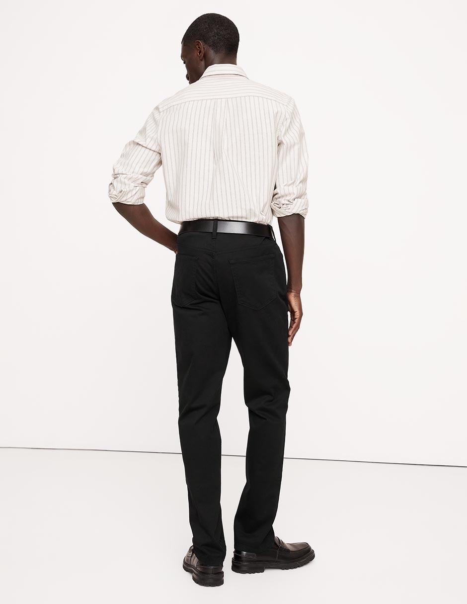 Pantalón casual regular recto de algodón para hombre 2
