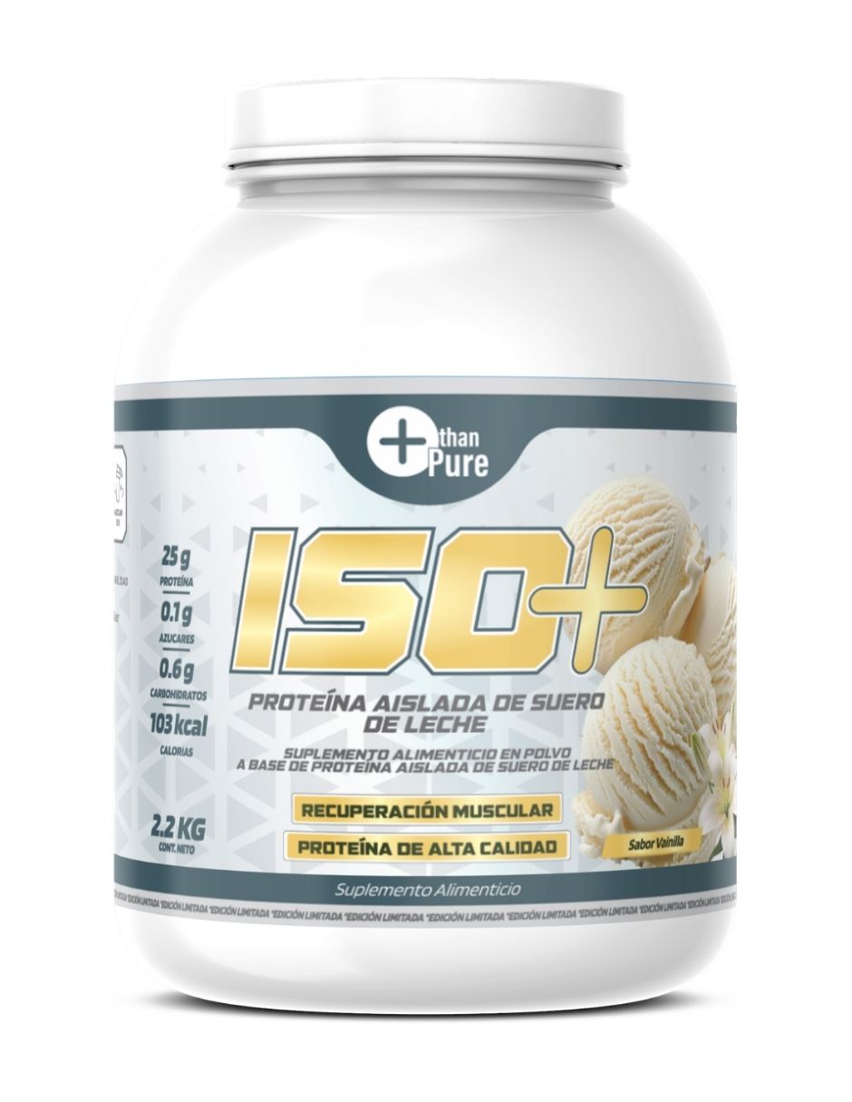 ISO+ More Than Pure con BCAA y glutamina Fit Nutrition con calcio sabor vainilla de 2.2 kg