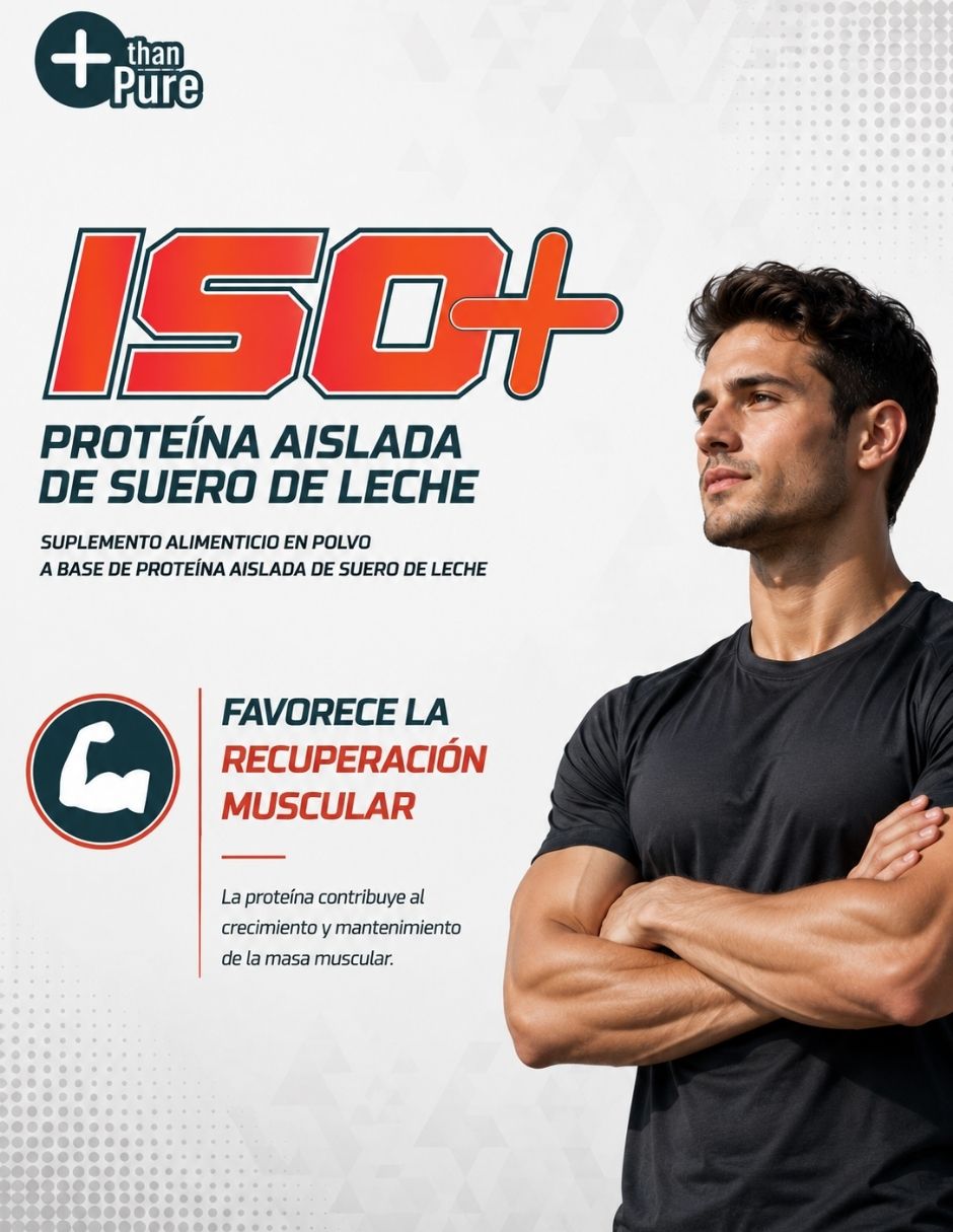 ISO+ More Than Pure con BCAA y glutamina Fit Nutrition con calcio sabor vainilla de 2.2 kg