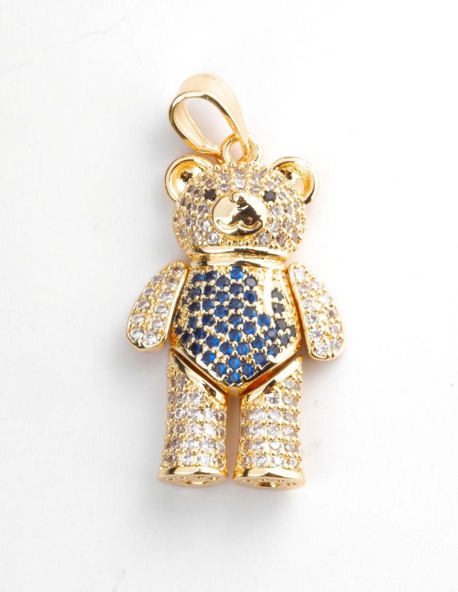 Dije de oso nuubiloso 18 K zirconia Dije de oso nuubiloso 18 K zirconia