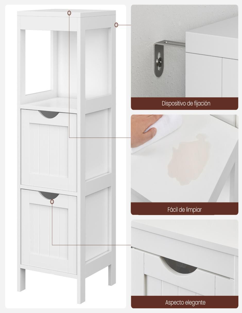 Torre de baño Sofie de MDF armable 3