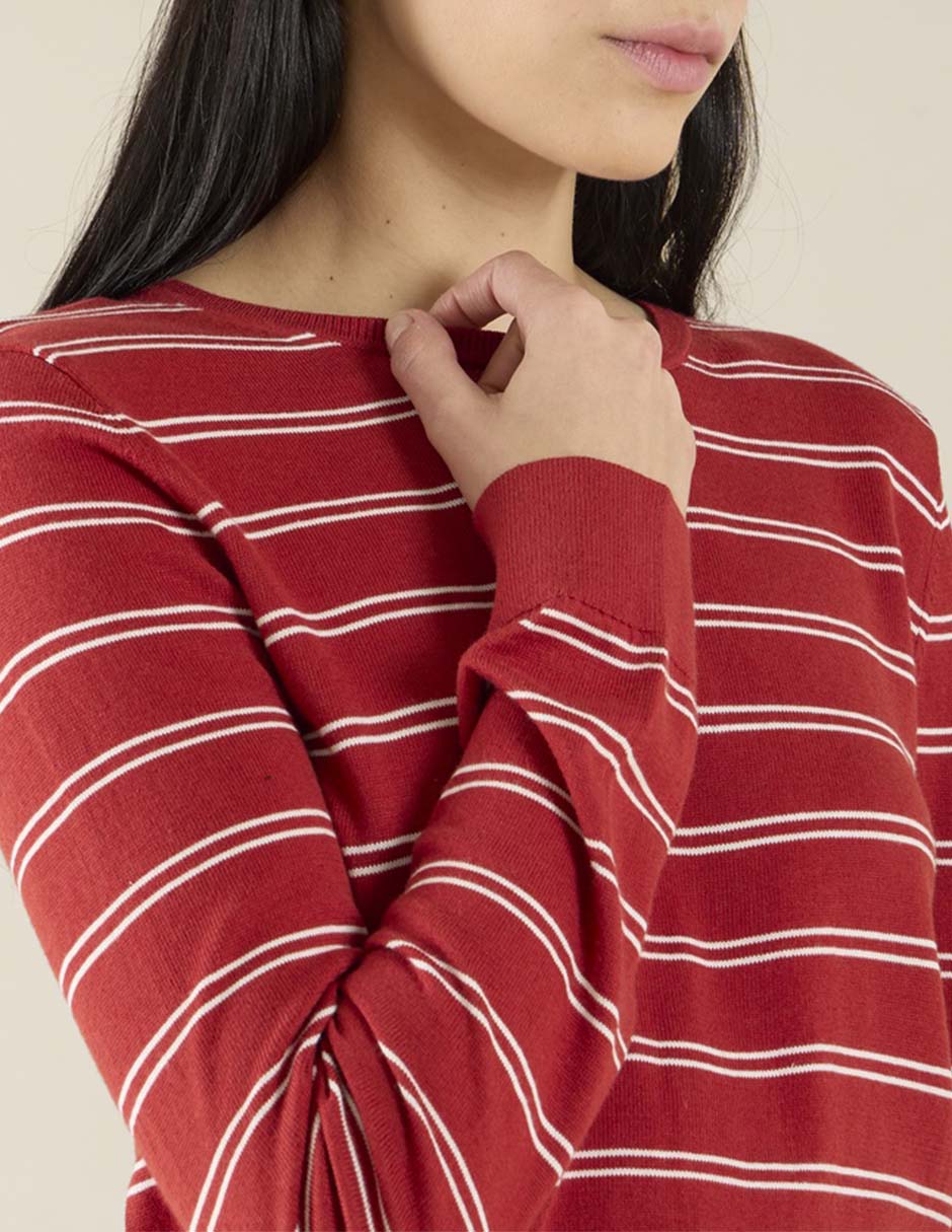 Suéter cuello redondo para mujer 4