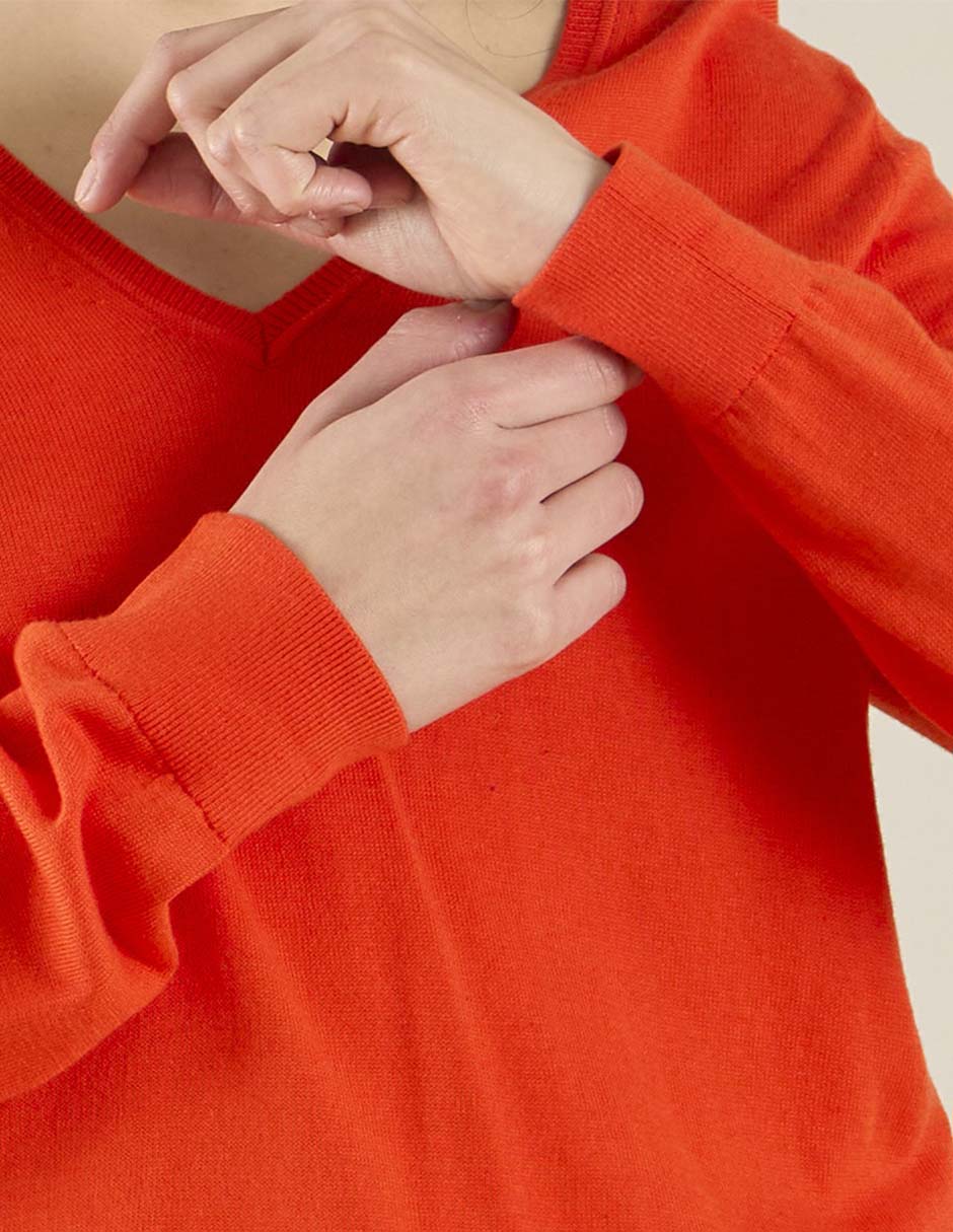 Suéter cuello v para mujer