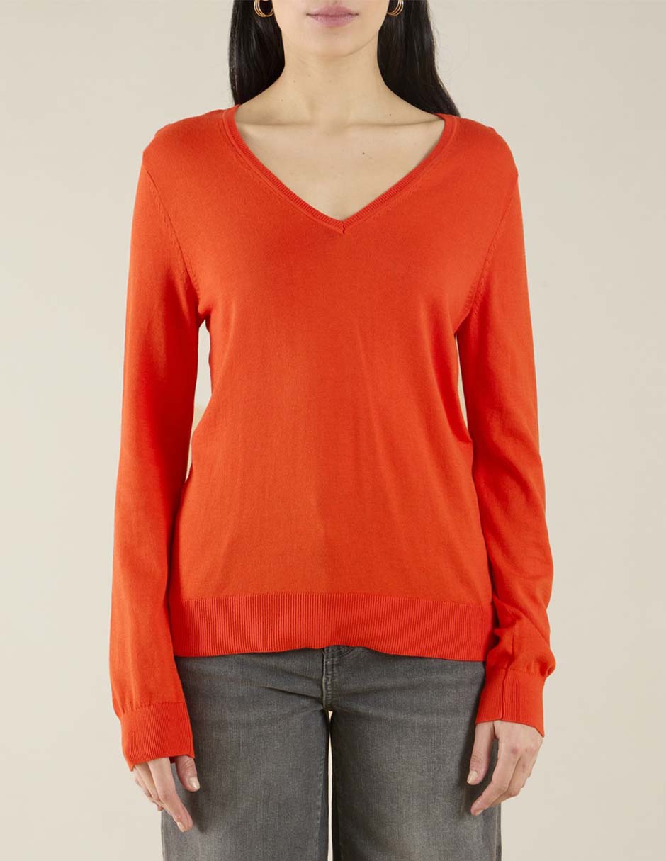 Suéter cuello v para mujer