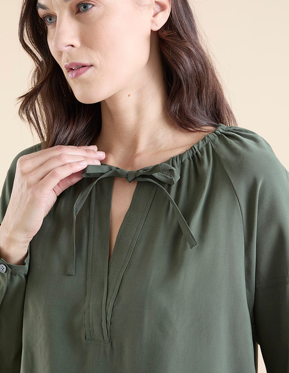 Blusa manga larga para mujer