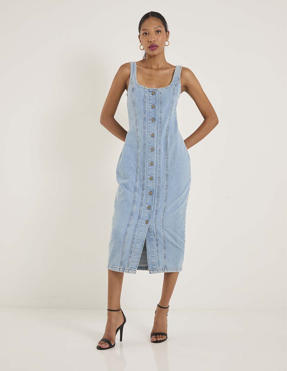 Vestido midi casual para mujer