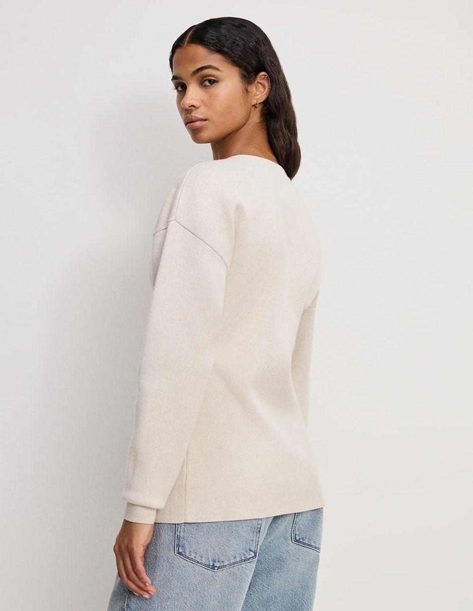 Suéter cuello redondo para mujer 4