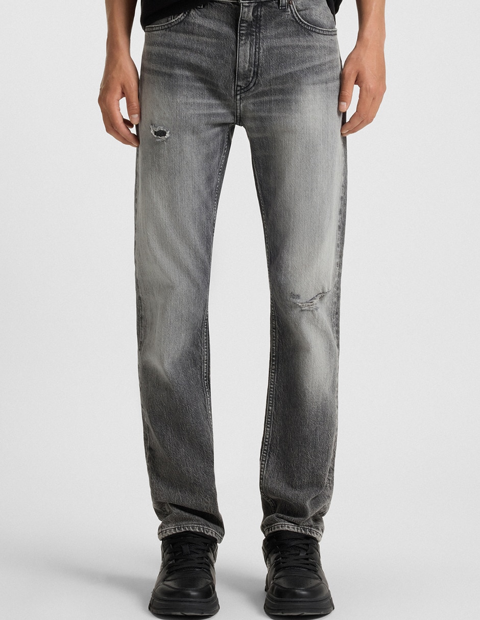 Jeans straight lavado medio para hombre Jeans straight lavado medio para hombre