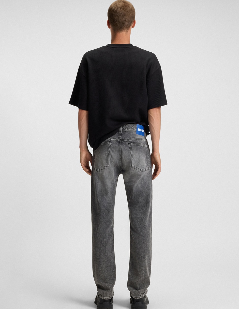 Jeans straight lavado medio para hombre 2