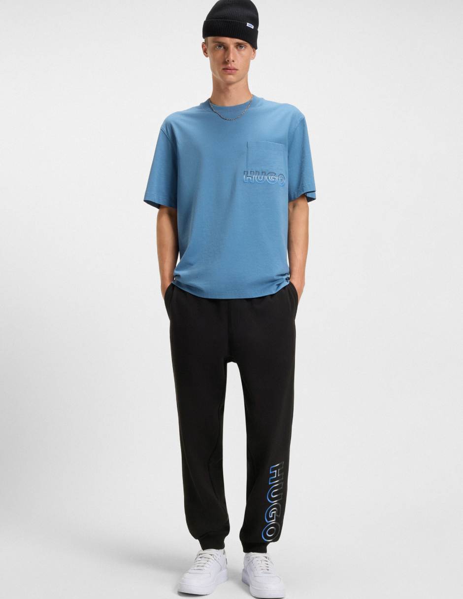 Pants regular con elástico para hombre