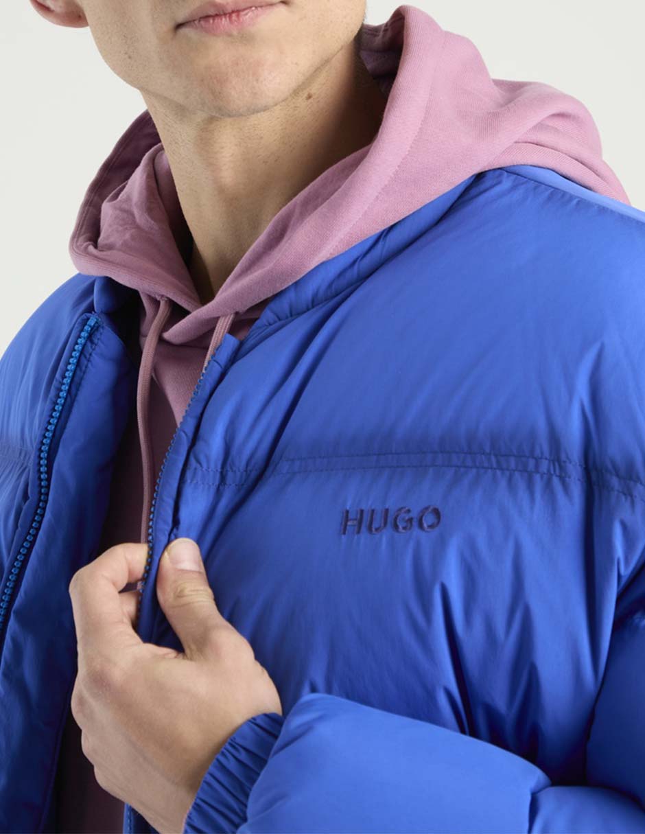 Chamarra acolchada con bolsillos para hombre