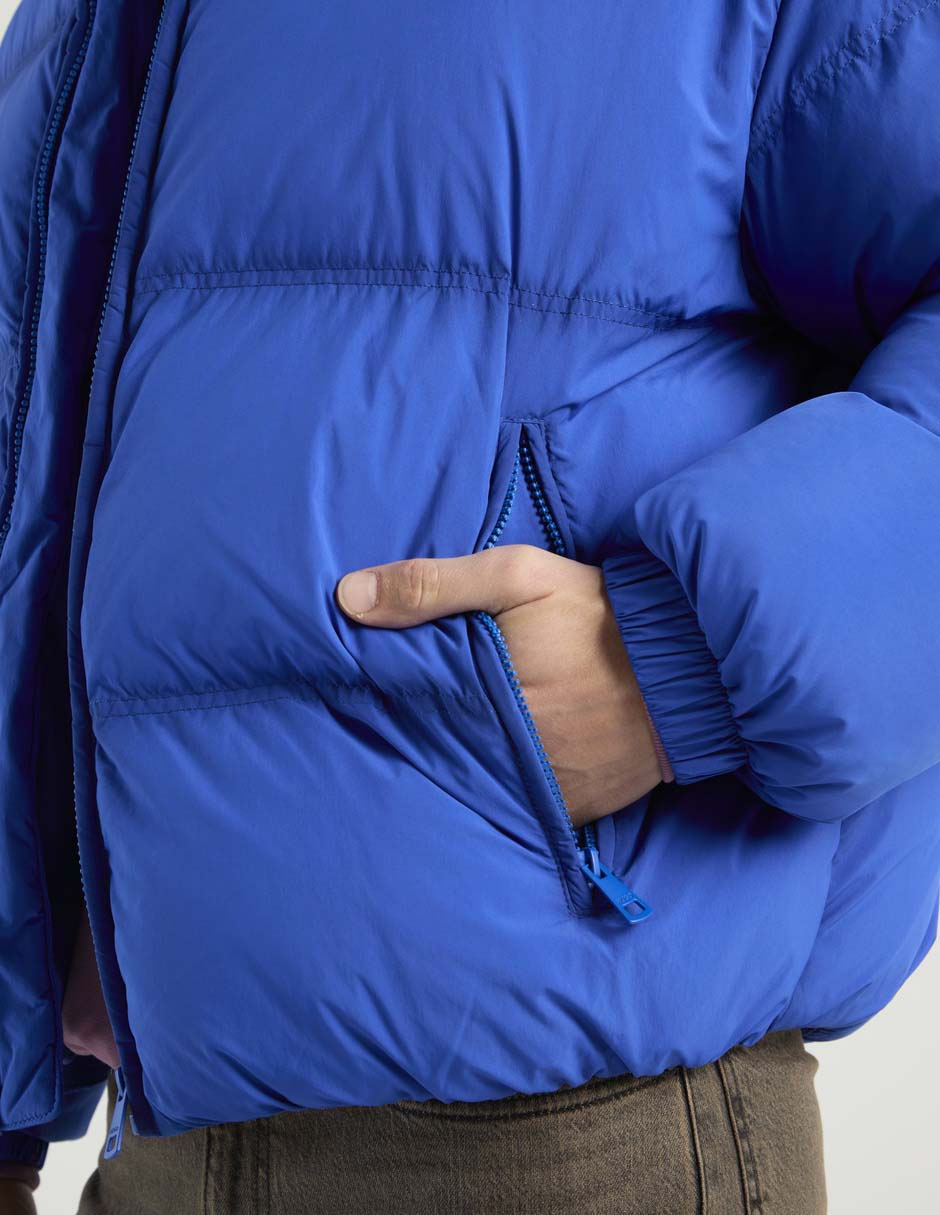 Chamarra acolchada con bolsillos para hombre