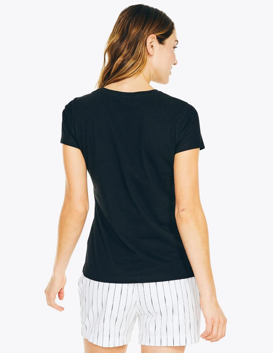 Playera manga corta Basi cuello v mujer 2