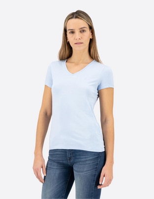 Playera manga corta Basi cuello v para mujer Playera manga corta Basi cuello v para mujer