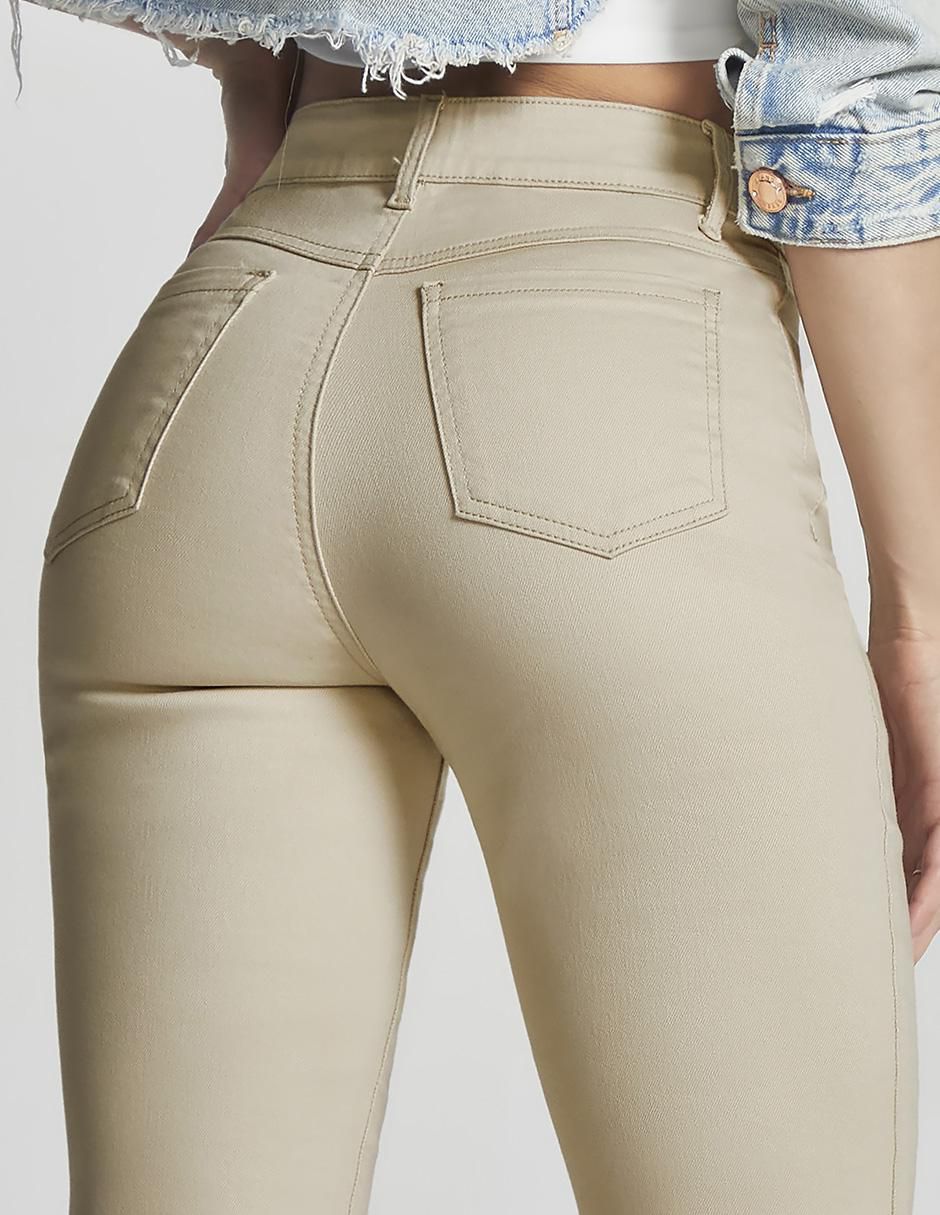 Jeans skinny 7032kaki para mujer 6