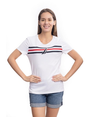 Playera manga corta cuello redondo mujer Playera manga corta cuello redondo mujer