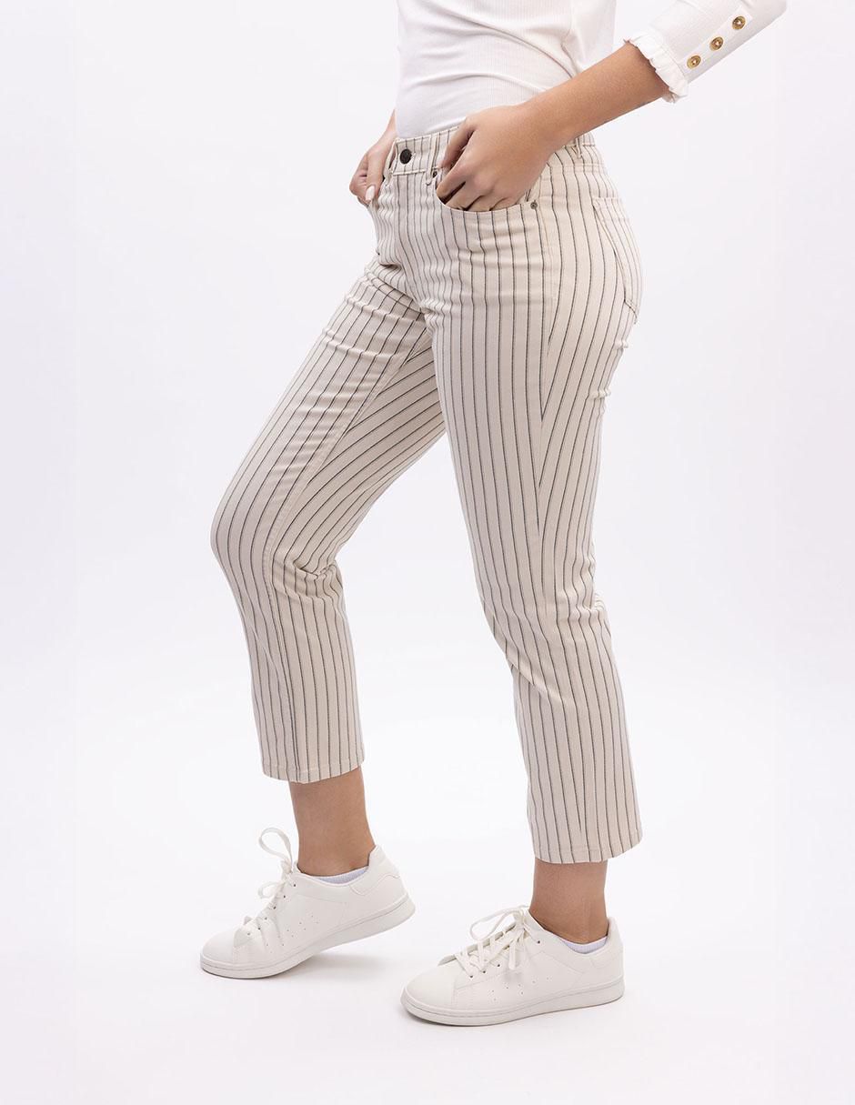 Pantalón capri slim para mujer