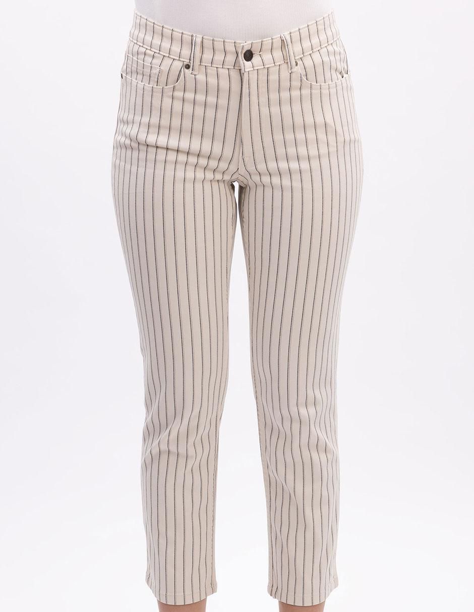 Pantalón capri slim para mujer
