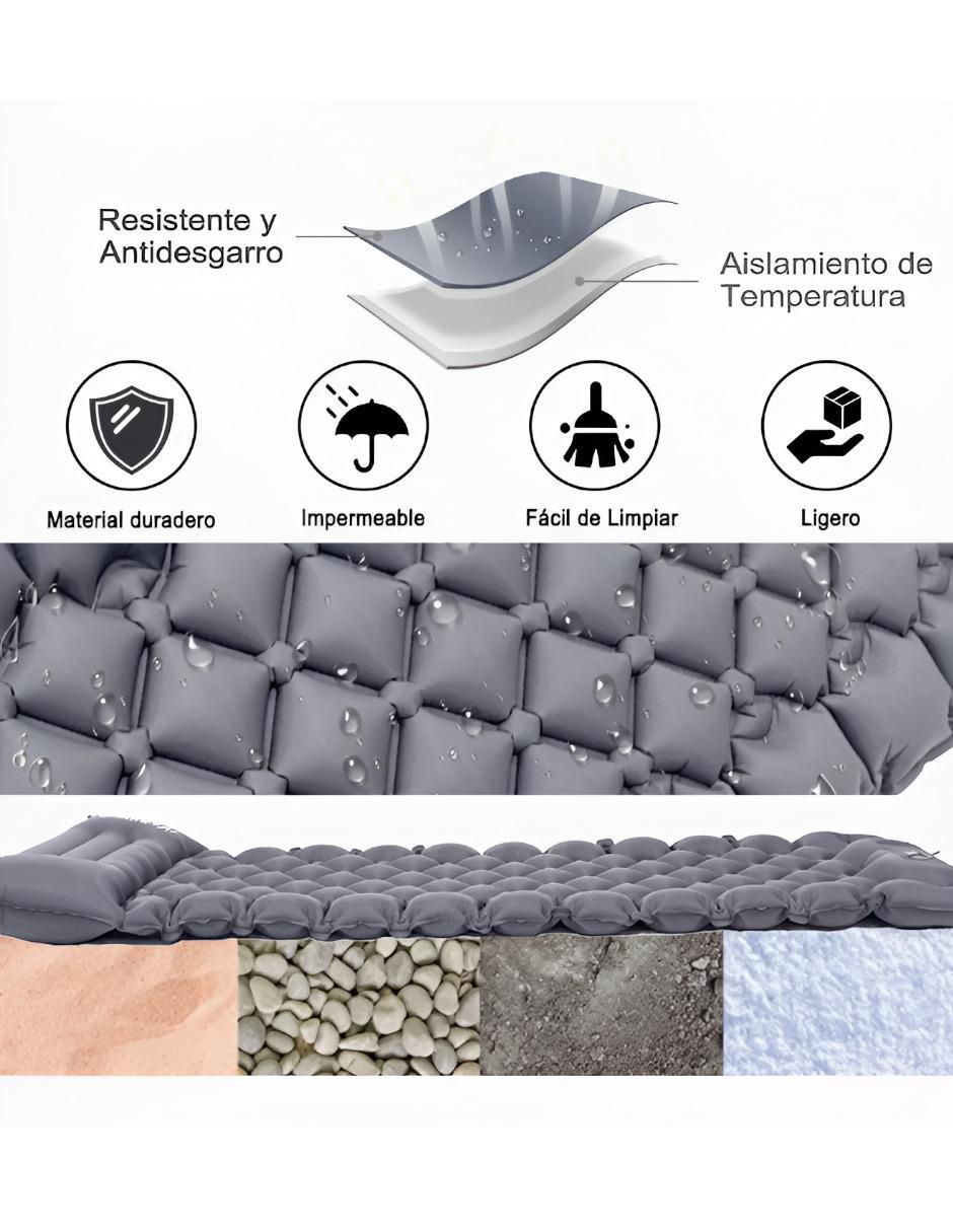 Colchón inflable Xtllar4633 colchoneta pillow top integrada