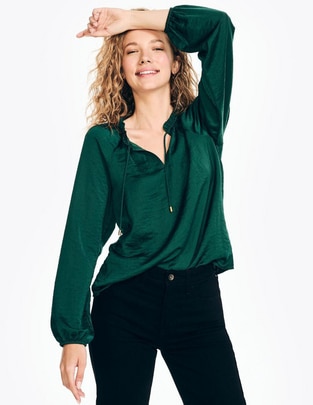 Blusa manga larga para mujer
