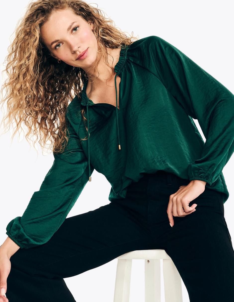 Blusa manga larga para mujer