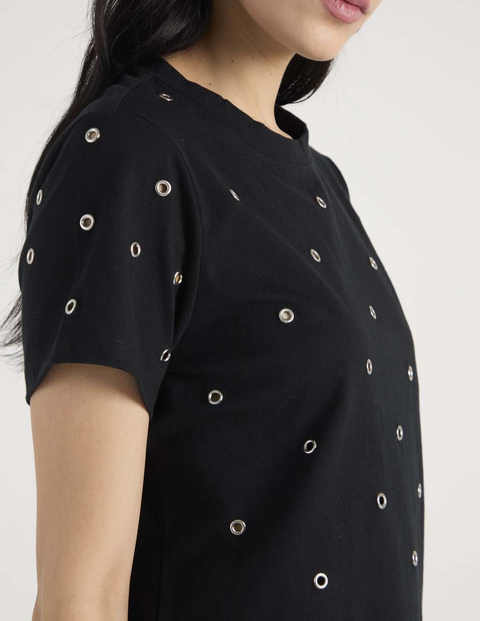 Playera manga corta cuello redondo para mujer 7