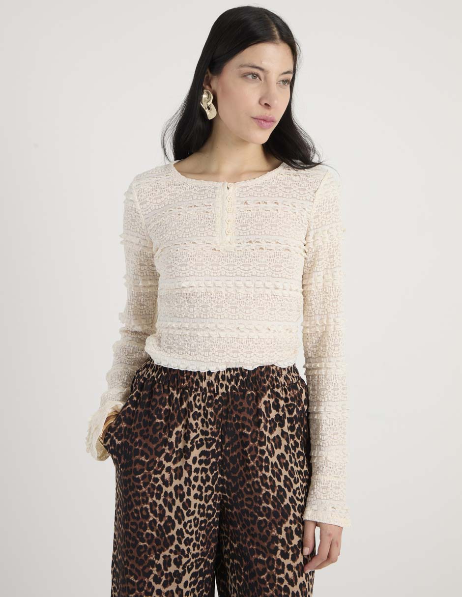 Blusa manga larga para mujer 1