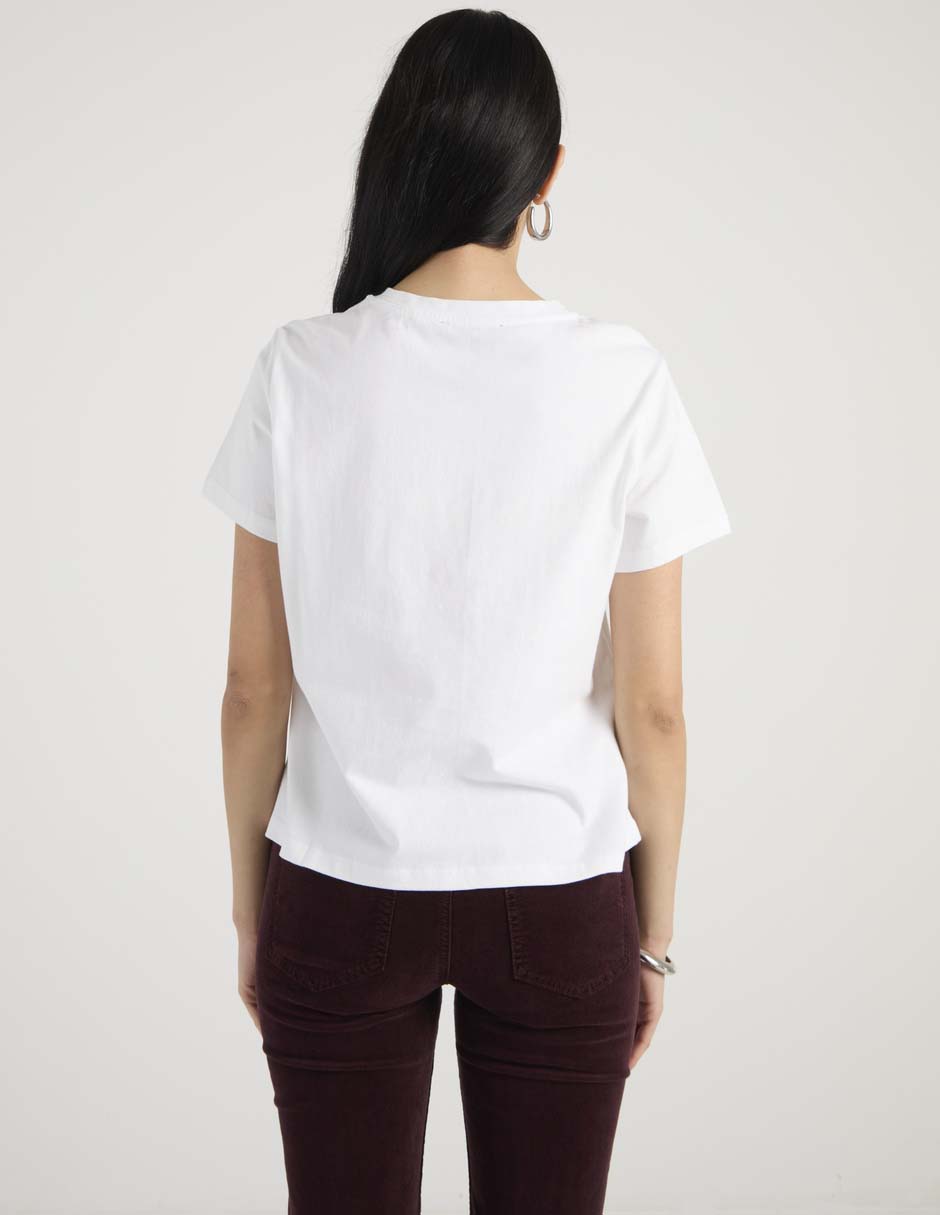 Playera manga corta cuello redondo mujer 5