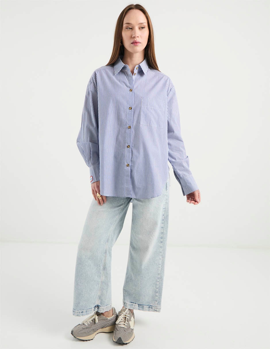 Camisa de algodón manga larga para mujer 6