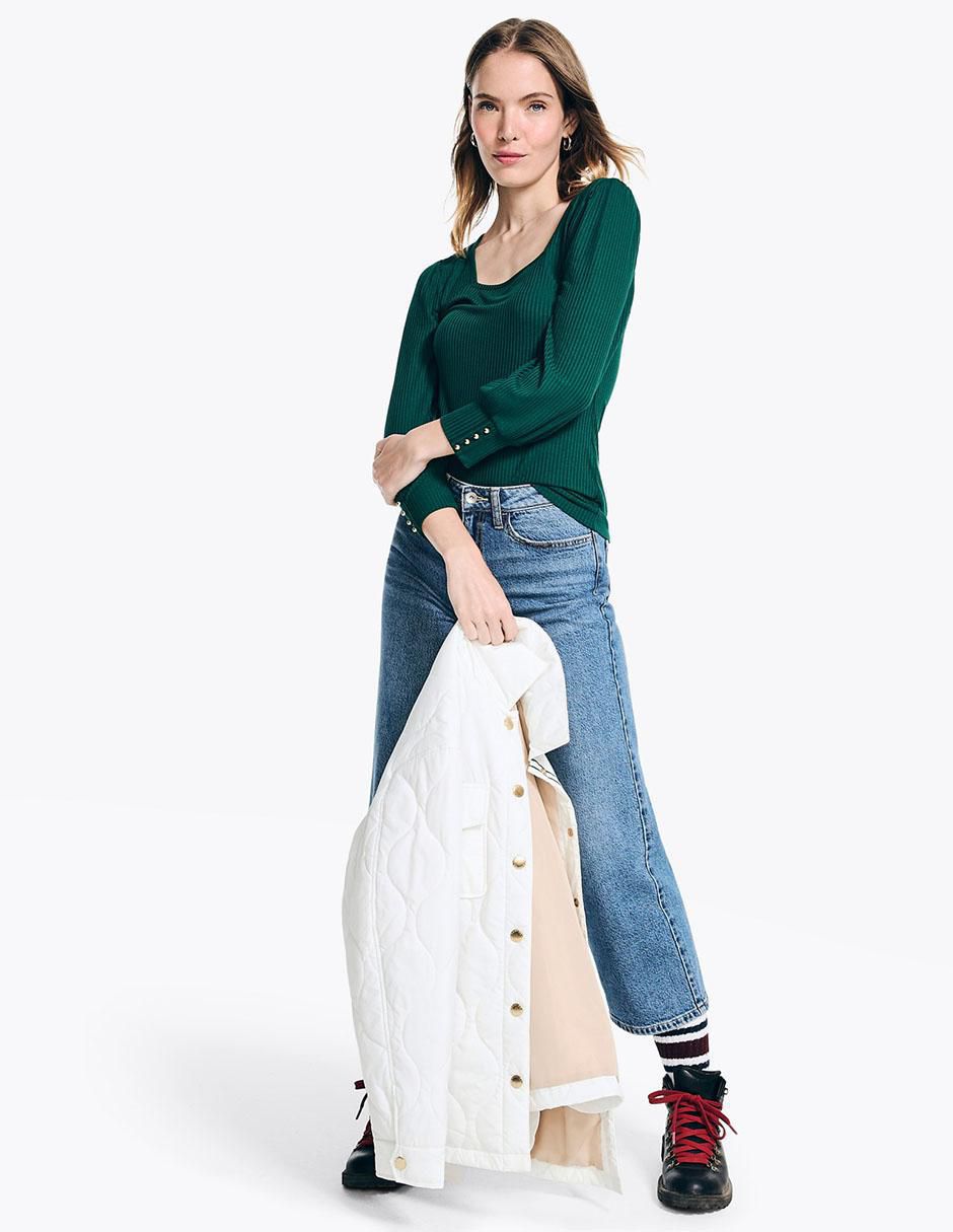 Blusa manga 3/4 para mujer