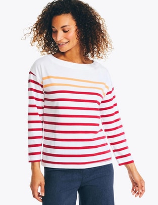 Playera manga larga Ef 25 cuello redondo mujer