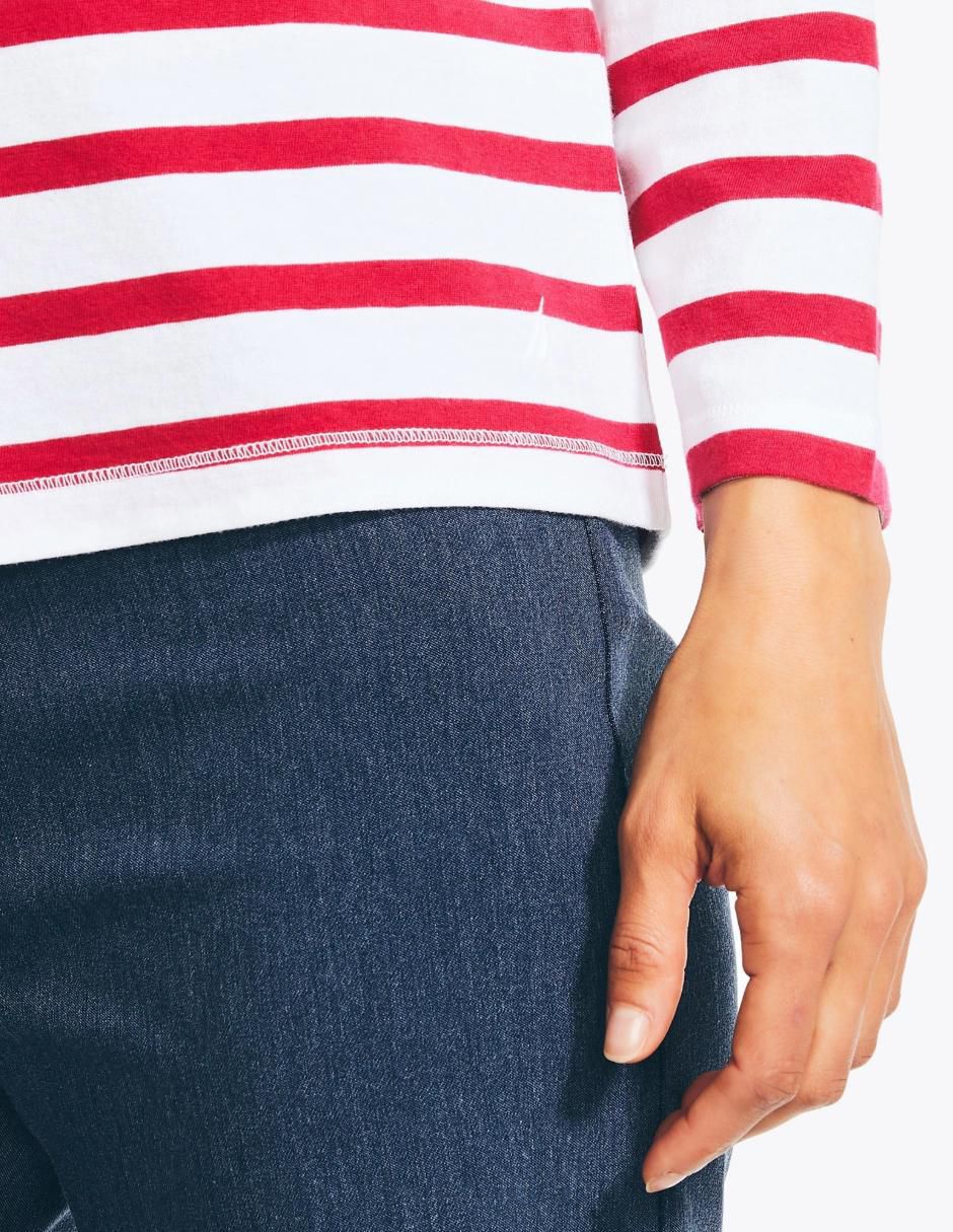 Playera manga larga Ef 25 cuello redondo mujer