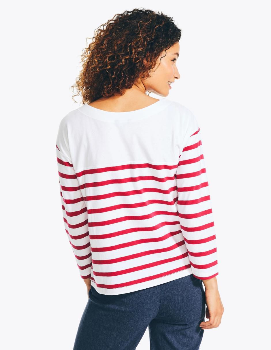 Playera manga larga Ef 25 cuello redondo mujer